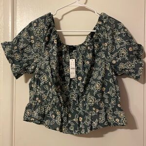 J.Crew  top in fall garden floral Size Large